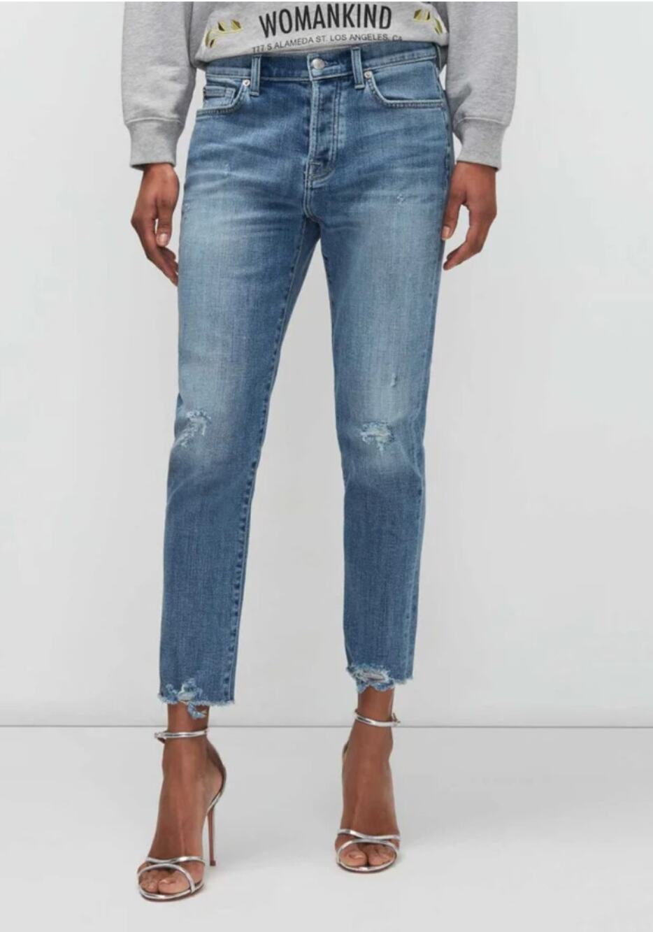 7 FOR ALL MANKIND Broken Twill Josefina Straight Leg Denim Jean // 0 7U303067
